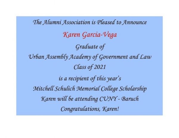 Karen Garcia-Vega - 2021 Scholarship Recipient